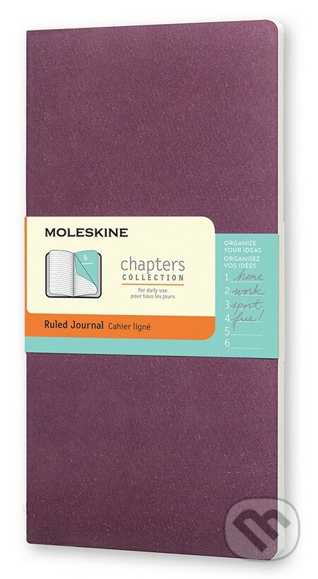 Moleskine – Chapters fialový zápisník, Moleskine, 2015