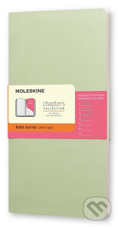 Moleskine – Chapters zelený zápisník, Moleskine, 2015