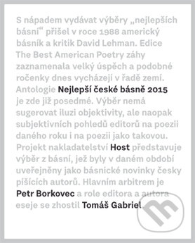 Nejlepší české básně 2015 - Petr Borkovec, Tomáš Gabriel, Host, 2015