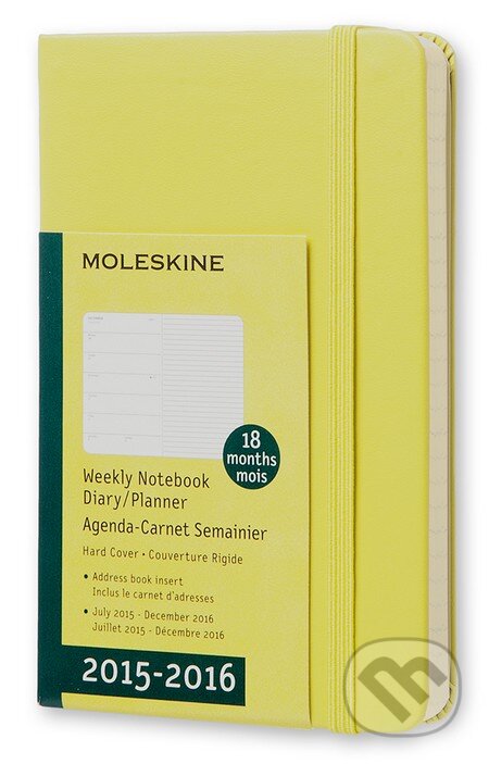Moleskine – 18-mesačný plánovací žltý diár 2015/2016, Moleskine, 2015