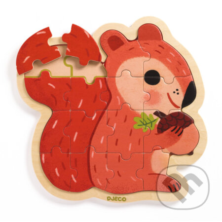 Puzzlo Veverička: drevené puzzle - puzzle z kategorie Maxi dílky