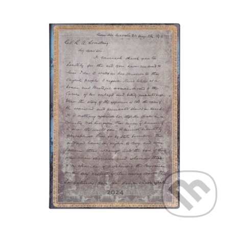 Paperblanks - týždenný diár Frederick Douglass, Letter for Civil Rights 2024, Paperblanks, 2023