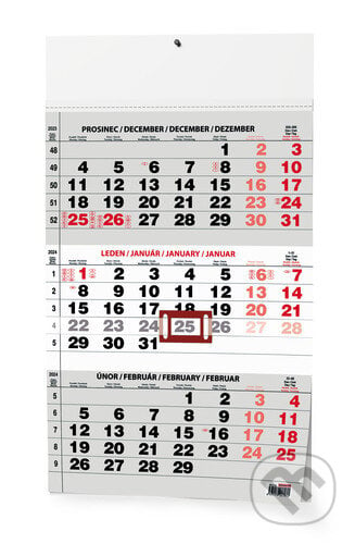 Tříměsíční kalendář 2024 - nástěnný kalendář, Baloušek, 2023