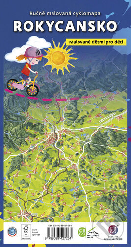 Ručně malovaná cyklomapa Rokycansko, Malované Mapy, 2023