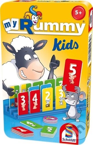 Dětská hra MyRummy Kids v plechové krabičce, Matyska, 2023