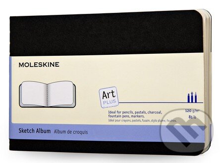 Moleskine - čierny skicár (malý, čistý, mäkká väzba)