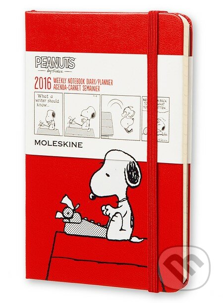 Moleskine – 12-mesačný červený plánovací zápisník Snoopy 2016, Moleskine, 2015