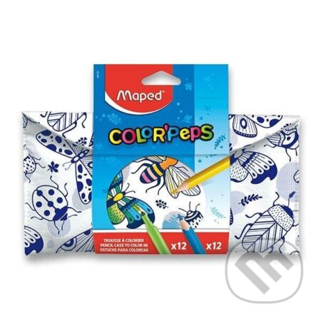 Maped Pouzdro k vymalování + 12 fixů Life + 12 pastelek