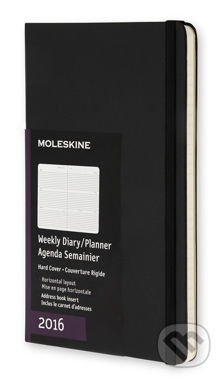 Moleskine – 12-mesačný čierny horizontálny diár 2016, Moleskine, 2015