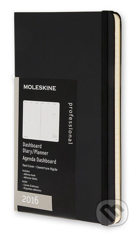 Moleskine – 12-mesačný čierny &quot;Dashboard&quot; plánovací diár 2016, Moleskine, 2015