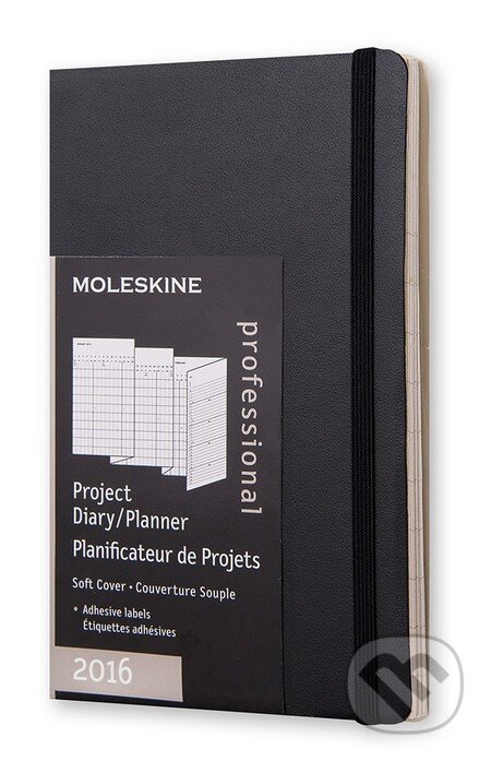 Moleskine – 12-mesačný čierny projektový diár 2016, Moleskine, 2015