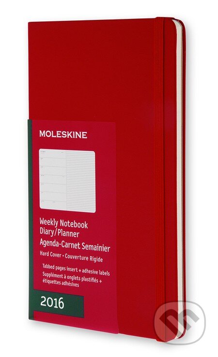 Moleskine – 12-mesačný červený plánovací zápisník 2016, Moleskine, 2015