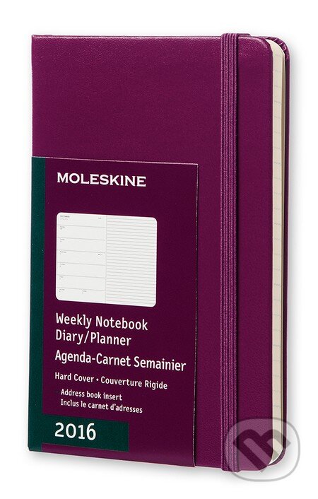 Moleskine – 12-mesačný fialový plánovací zápisník 2016, Moleskine, 2015
