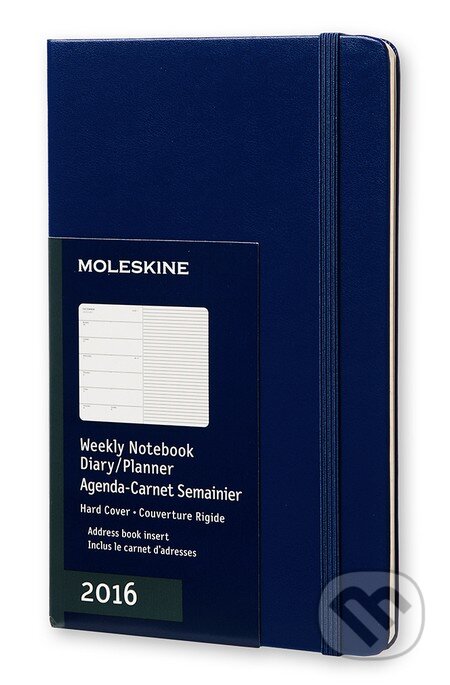 Moleskine – 12-mesačný modrý plánovací zápisník 2016, Moleskine, 2015