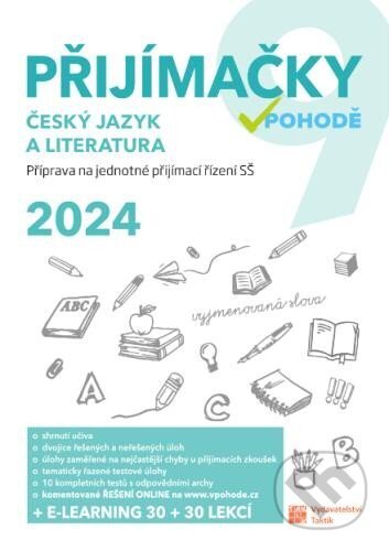 Přijímačky 9 - Český jazyk a literatura + e-learning 2024, Taktik, 2023