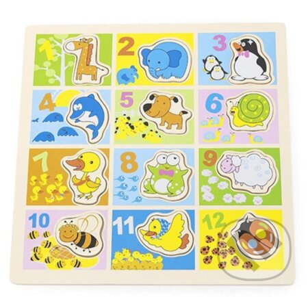 BABU dřevěná hračka - Čísla a zvířata - hra z kategorie Vzdělávací hry