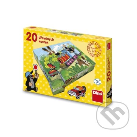 Dřevěné kostky Krtek a doprava (20 kostek) - hra z kategorie Stavebnice