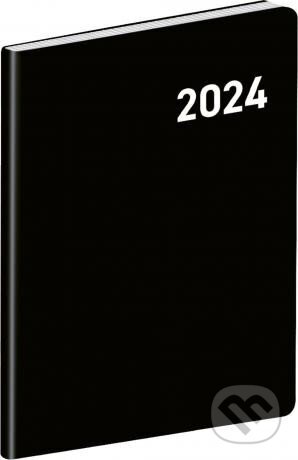 Diář 2024 - Černý, plánovací měsíční, kapesní, Notique, 2023