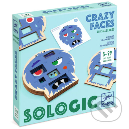 Bláznivé tváre: stolová logická hra pre 1 hráča, Djeco, 2023