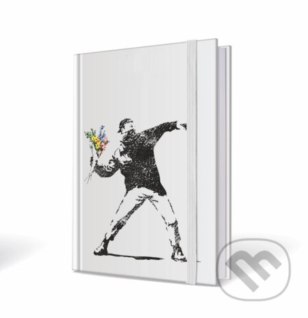 Banksy notebook kyticový útočník 9x14cm