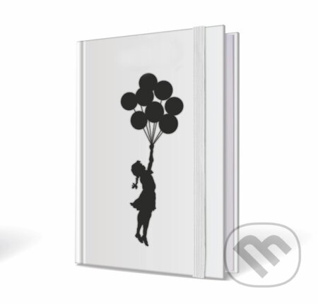 Banksy notebook dievča s balónmi 9x14cm, CMA Group, 2023