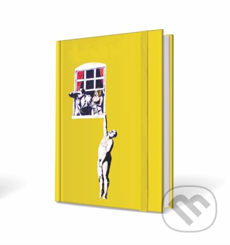 Banksy notebook visiaci muž 15x21cm