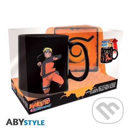 Naruto set 3D Hrnček meniaci sa 460 ml + podtácka, ABYstyle, 2023