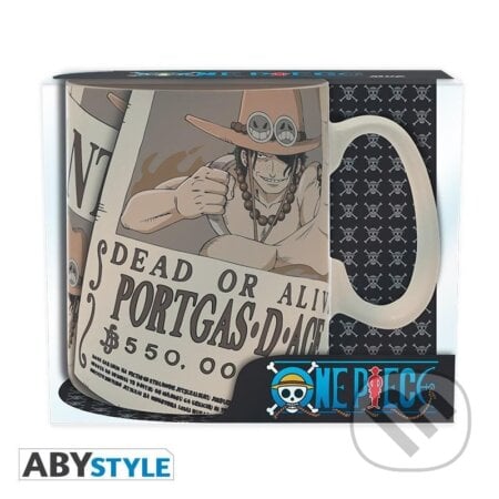 One Piece Keramický hrnček 460 ml - Wanted Ace, ABYstyle, 2023