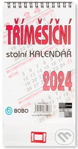 Tříměsíční 2024 - stolní kalendář, BOBO BLOK, 2023