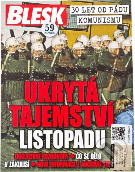 Kniha: Ukrytá tajemství listopadu : 30 let od pádu komunismu (Tomáš Belica, Jakub Kopřiva, Marta Prokešová, Vera Renovica a Jakub Tomek). , 2019