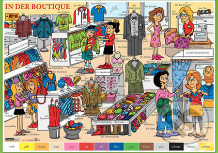 In der Boutique (V butiku s oblečením) - kniha z kategorie Jazykové učebnice a slovníky