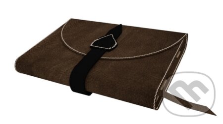 Variabilný obal na knihu z pravej kože so sponou (Hnedá)