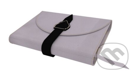 Variabilný obal na knihu z pravej kože so sponou (Ružová)