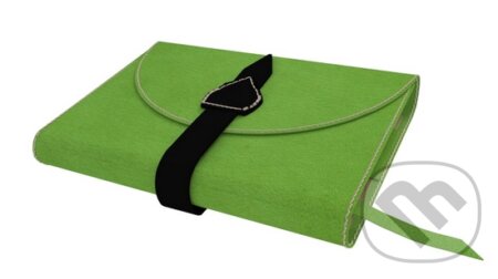 Variabilný obal na knihu z pravej kože so sponou (Zelená)