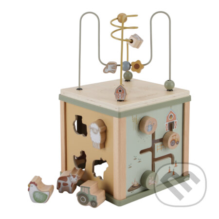 Kocka s aktivitami drevená Farma - hra z kategorie Vzdělávací hry