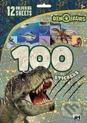 Dinosauři - 100 samolepek s omalovánkovými listy, Jiří Models, 2023