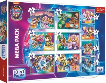 Tlapková patrola ve velkofilmu MEGA PACK 10v1 - puzzle z kategorie 15 - 60 dílků