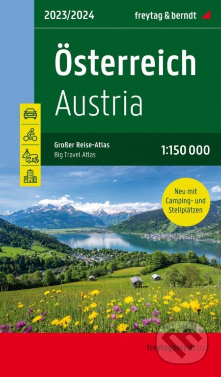 Rakousko 1:150 000 / autoatlas, freytag&berndt, 2023