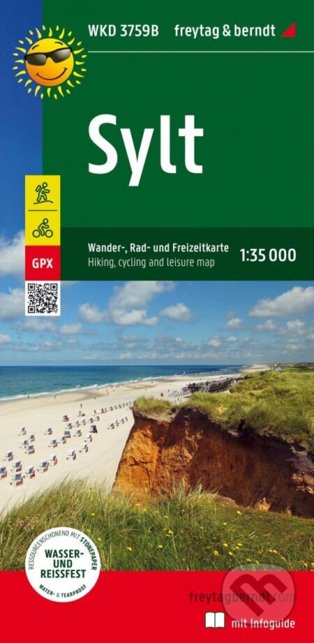 Sylt 1:35 000 / turistická a cykloturistická mapa s informačním průvodcem, freytag&berndt, 2022