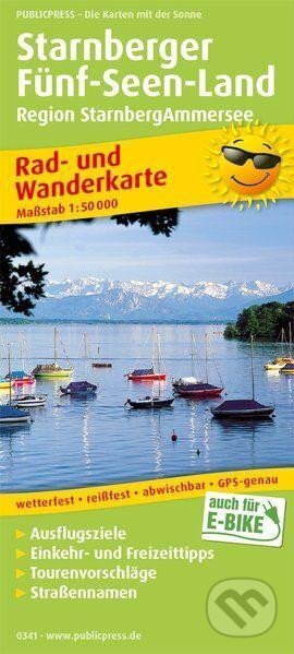 Oblast pěti jezer Starnberg, oblast StarnbergAmmersee 1:50 000 / cyklistická a turistická mapa, freytag&berndt, 2018