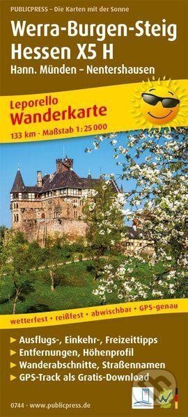 Werra-Burgen-Steig Hesse X5 H, Hann. Münden-Nentershausen 1:25 000 / turistická mapa, freytag&berndt, 2019