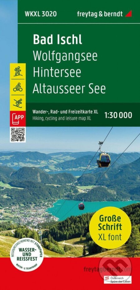 Bad Ischl 1:30 000 / turistická, cyklistická a rekreační mapa, freytag&berndt, 2023