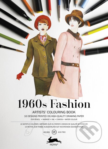 1960s Fashion (Artists' Colouring Book) - Pepin Van Roojen