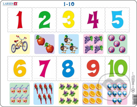 1-10 Obrázky a číslice AR3 - puzzle z kategorie Naučné puzzle