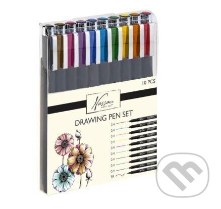 Sada barevných per na kreslení 10 ks