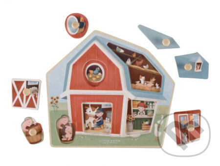 Vkladacie puzzle drevené Farma - hra z kategorie Vzdělávací hry