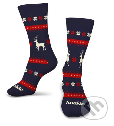 Ponožky Jelenček modrý S (Unisex veľkosť S)