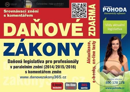 E-kniha: Daňová legislativa v paralelním znění 2015/2016 s komentářem novel (komplet) (Autorský kolektív)