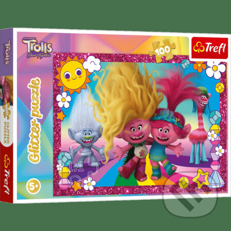 Trefl Puzzle 100 Glitter - Trblietaví Trollovia / Universal Trolls 3 (2023) - puzzle z kategorie