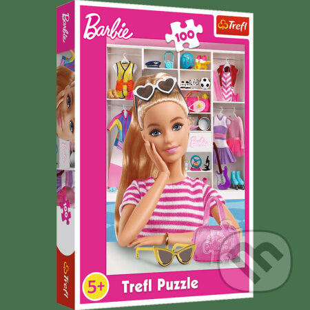 Trefl Puzzle 100 - Zoznámte sa s Barbie / Mattel, Barbie, Trefl, 2023
